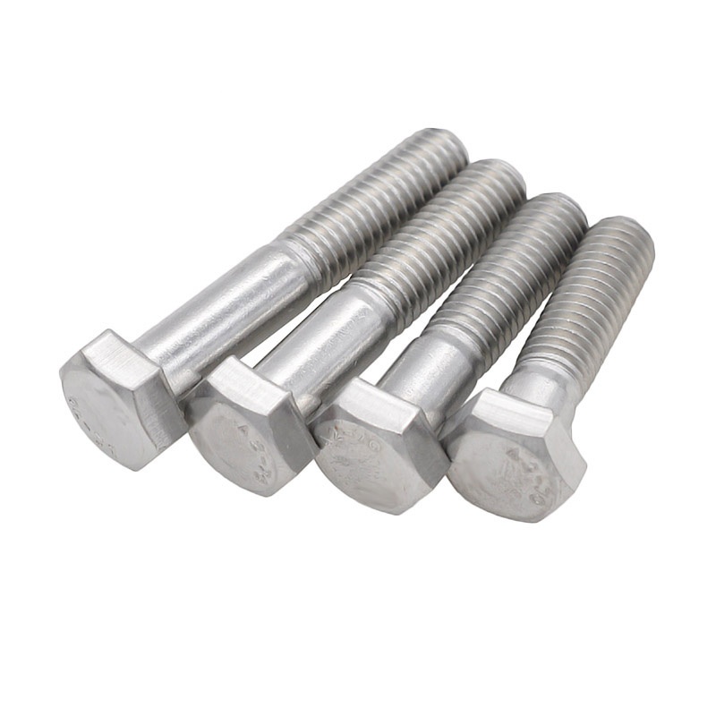 Factory directly sales 304 316 stainless steel hex bolt half thread bolt DIN931