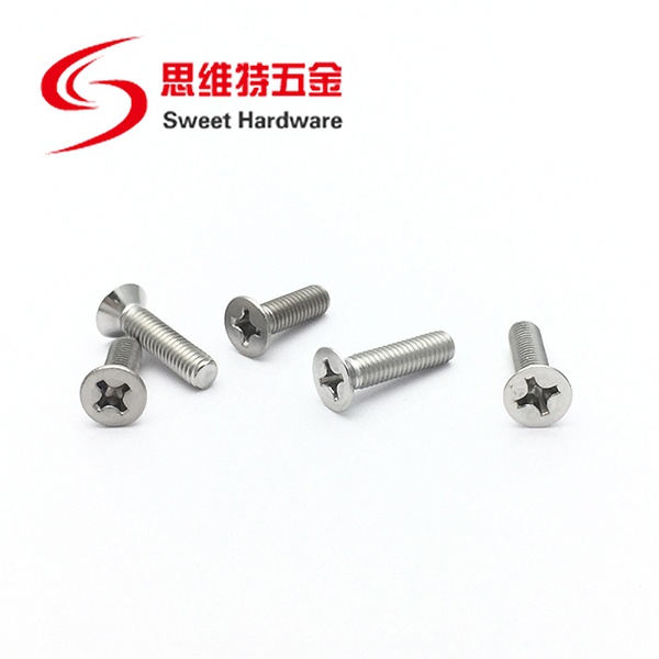 SS304 316 Stainless steel philips flat head screw GB819 screw