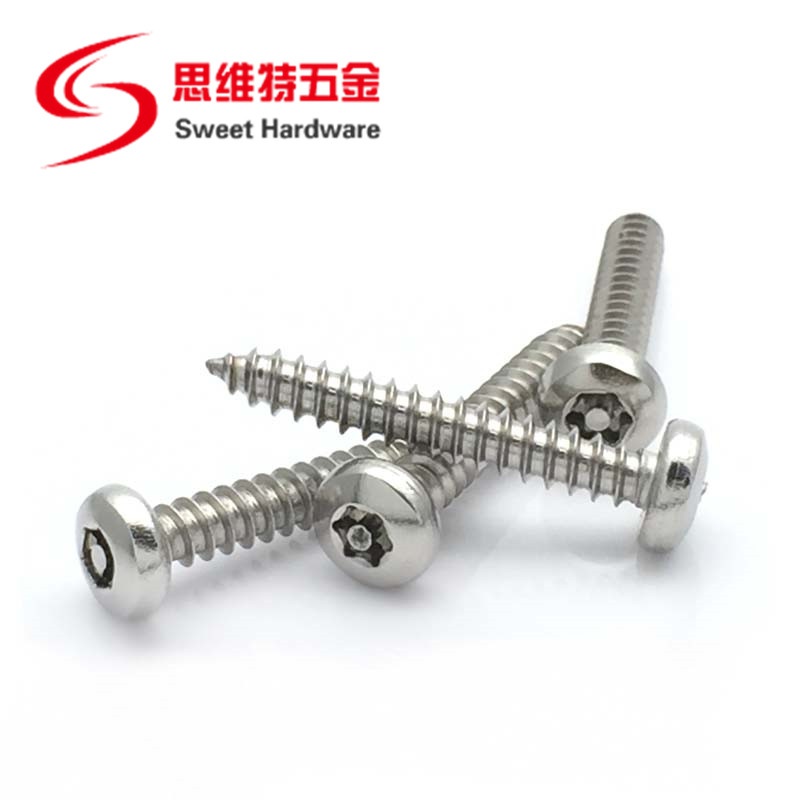 Stainless steel 304 Torx Pin-In pan head drive tapping screws
