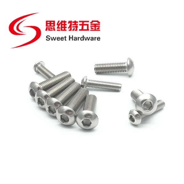 ISO7380 Button Head Hex Socket Allen Screw A4-70 A4-80 stainless steel pan head bolt