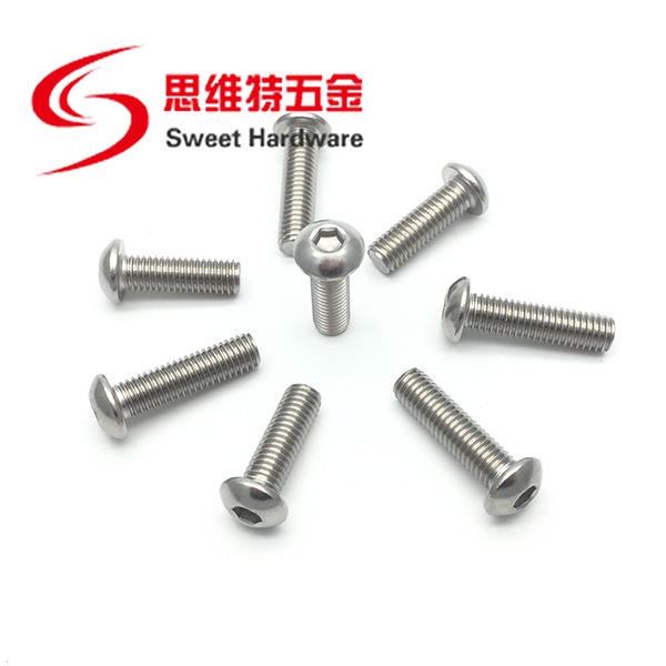 ISO7380 Button Head Hex Socket Allen Screw A4-70 A4-80 stainless steel pan head bolt
