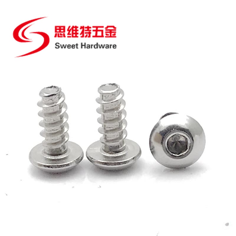 304 stainless steel button head socket tapping screw with blunt tip