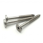 304 stainless steel customize wood screw flat head hex socket furniture screw type 17 for wood toys