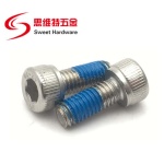 Customized SS304 Hex Socket Cap Screw With Nylon Patch Anti Loose Screw Thread Locked Screws