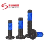 Black SS304 Stainless Steel CM Hex Socket Cap Screw nylon Patch thin Flat Head Screws